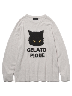 gelato pique/【LADIES】【Halloween限定】クロネコジャガードプルオーバー/プルオーバー