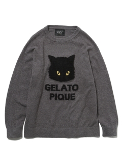 gelato pique/【LADIES】【Halloween限定】クロネコジャガードプルオーバー/プルオーバー