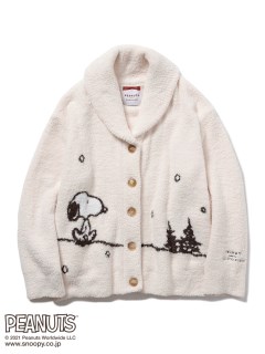 ジェラートピケ(gelato pique)の【PEANUTS】パネルジャガードショールカーディガン カーディガン