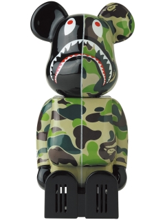 MEDICOM TOY/【抽選販売】cleverin BE@RBRICK ABC CAMO SHARK/フィギュア