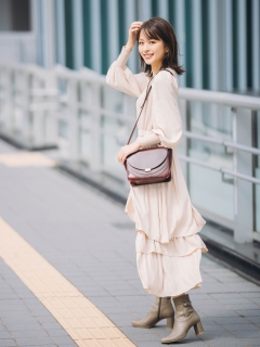 Project It Girl/【沖田愛加の着映えワンピ】ニットドッキングティアードワンピース/ニットワンピース