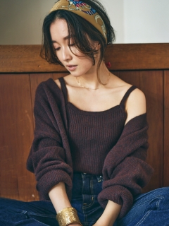 Stylevoice for xxx/【桐谷美玲さん、泉里香さん着用】ニットキャミ付きニットカーディガン/アンサンブル